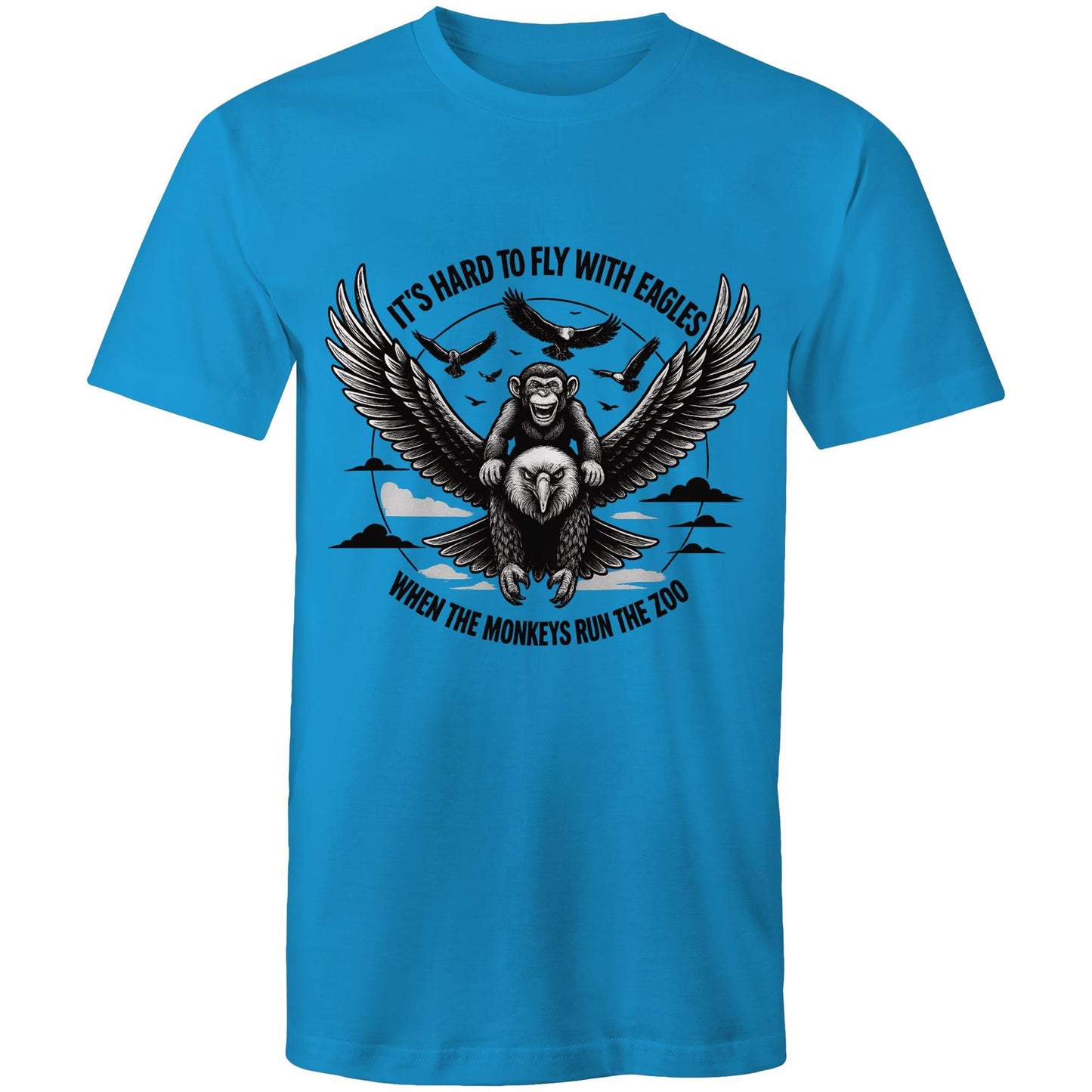 Its hard to fly with eagles- Mens Graphic T-Shirt | Dingo Country
