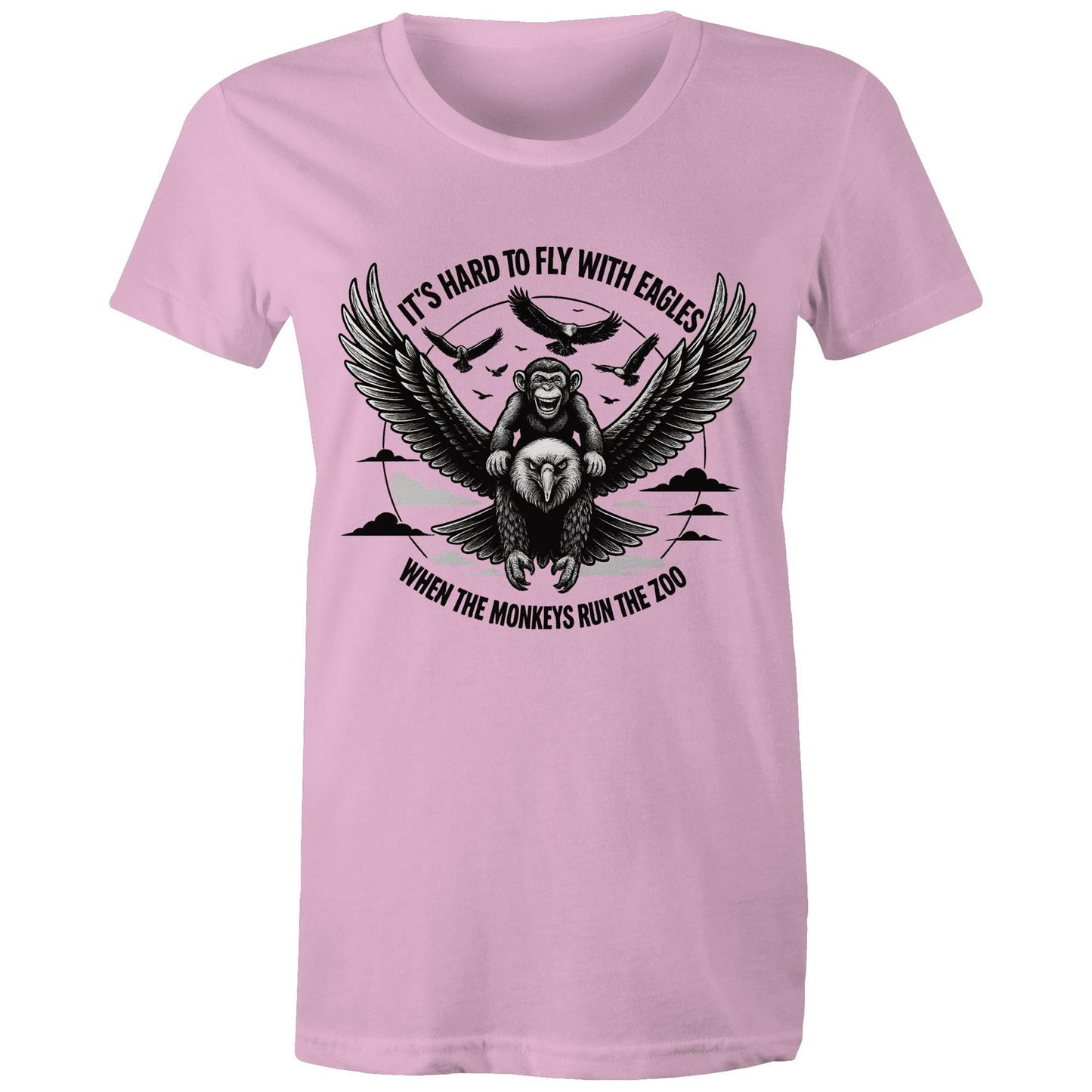 Its hard to fly with eagles - Women's Maple Tee