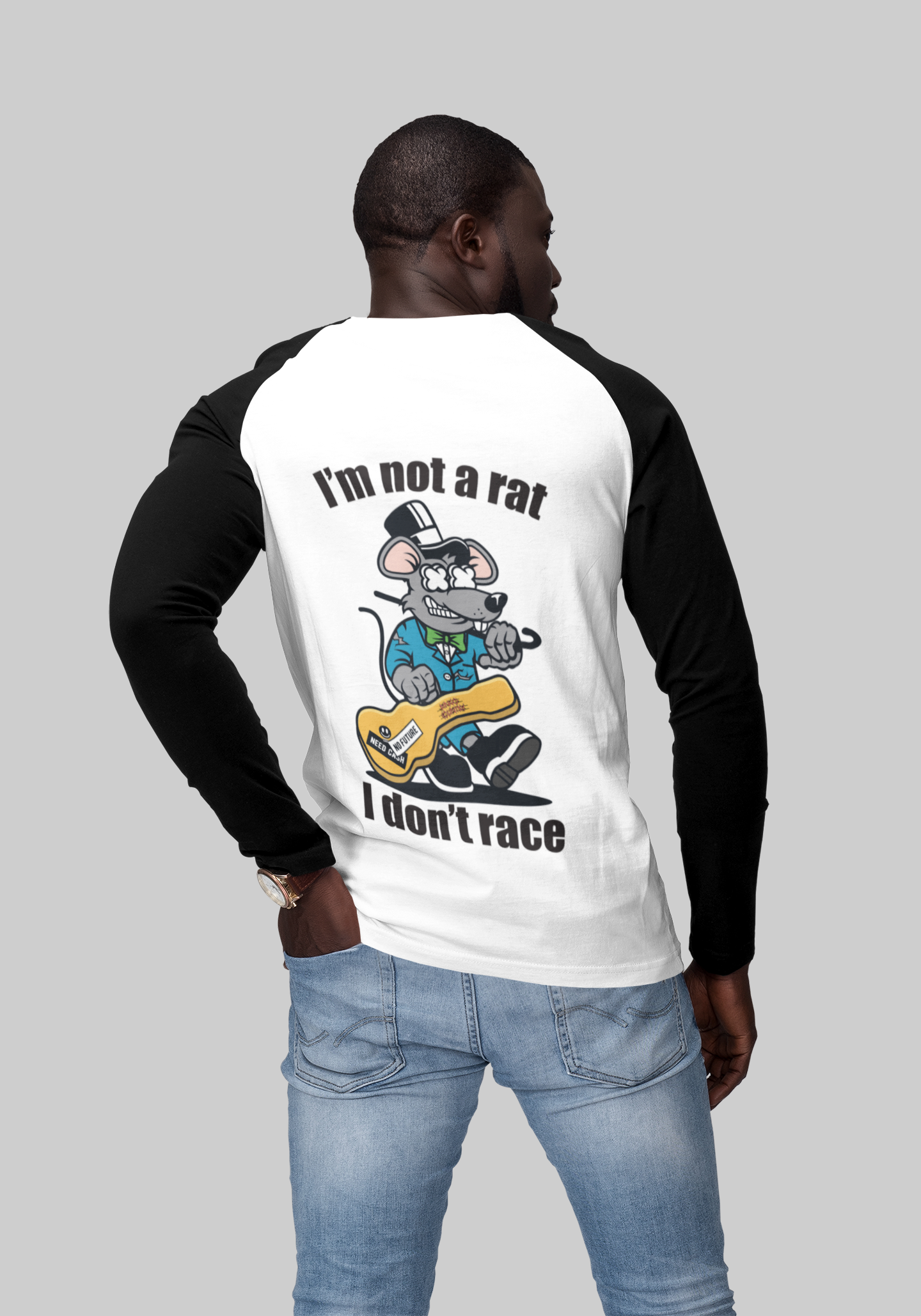 I'm not a rat I don't race Raglan - 3/4 Sleeve T-Shirt | Dingo Country