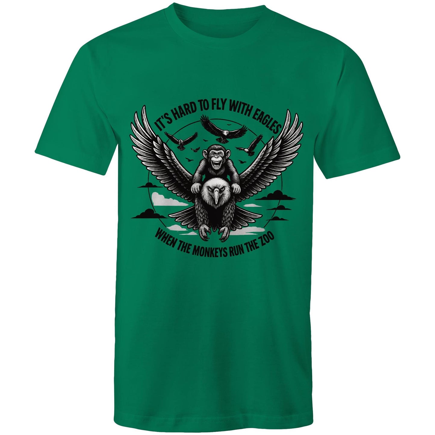 Its hard to fly with eagles- Mens Graphic T-Shirt | Dingo Country