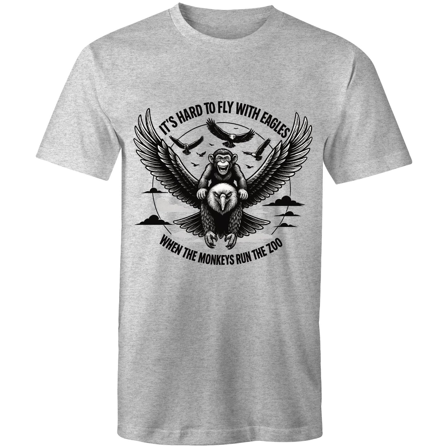 Its hard to fly with eagles- Mens Graphic T-Shirt | Dingo Country