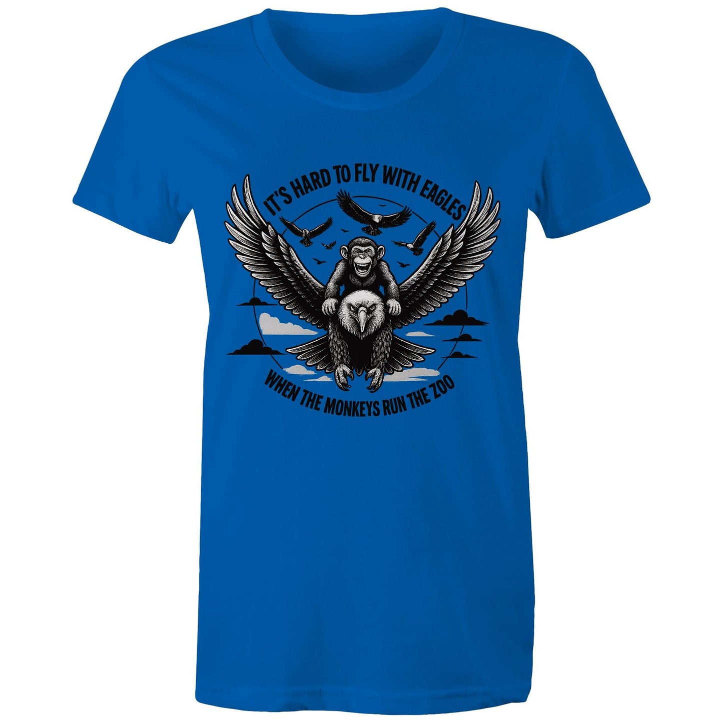 Its hard to fly with eagles - Women's Maple Tee