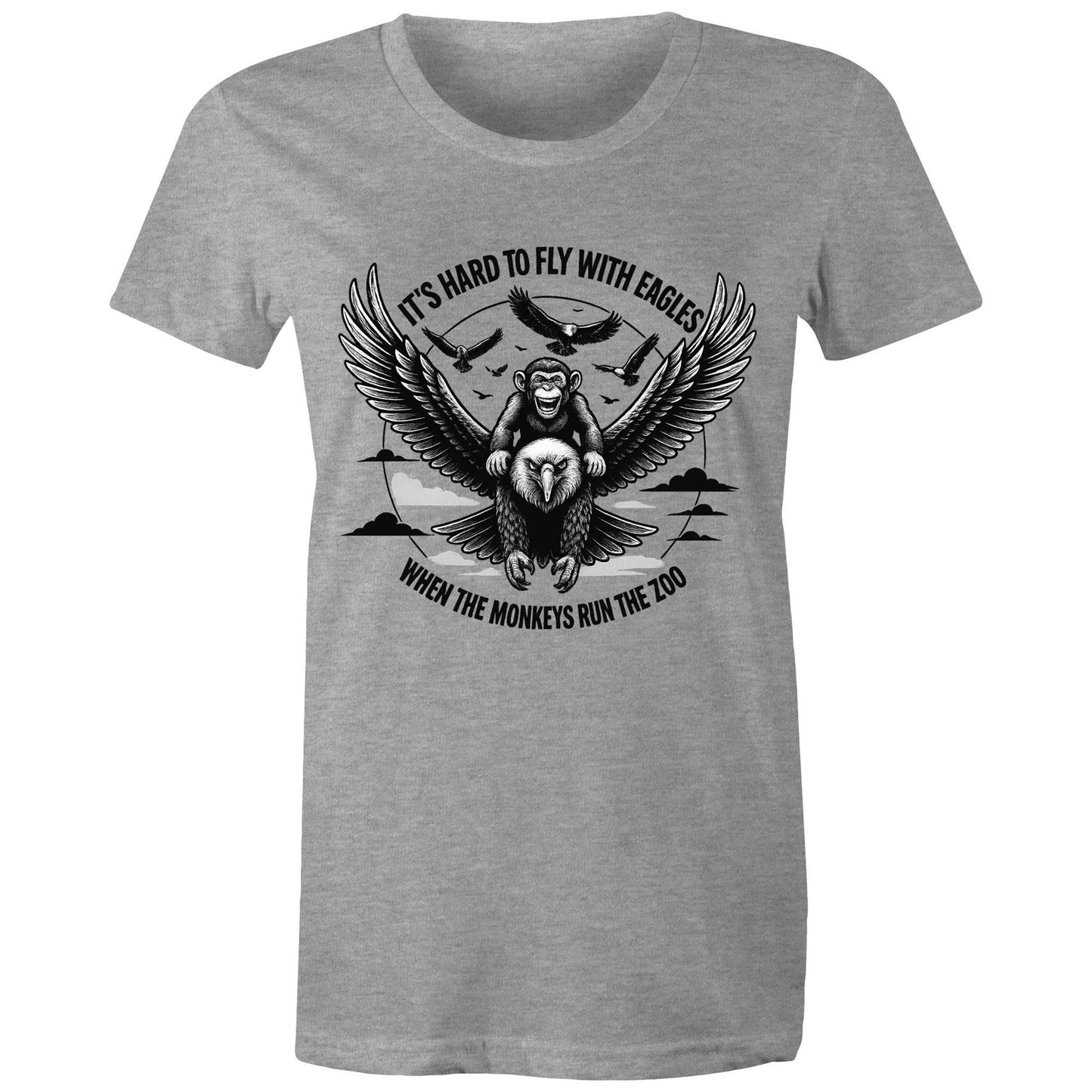 Its hard to fly with eagles - Women's Maple Tee