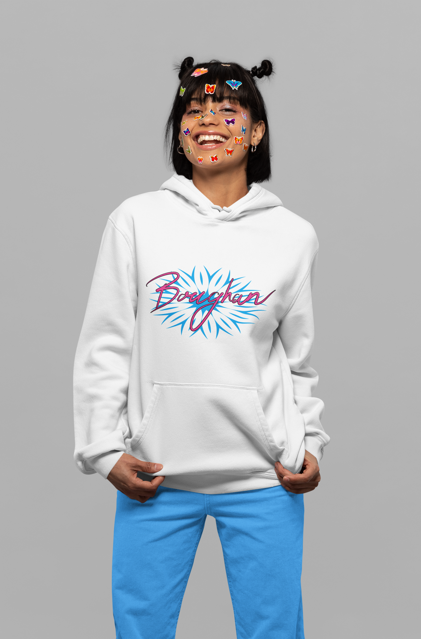 Boughan pink/blue - Pocket Hoodie Sweatshirt