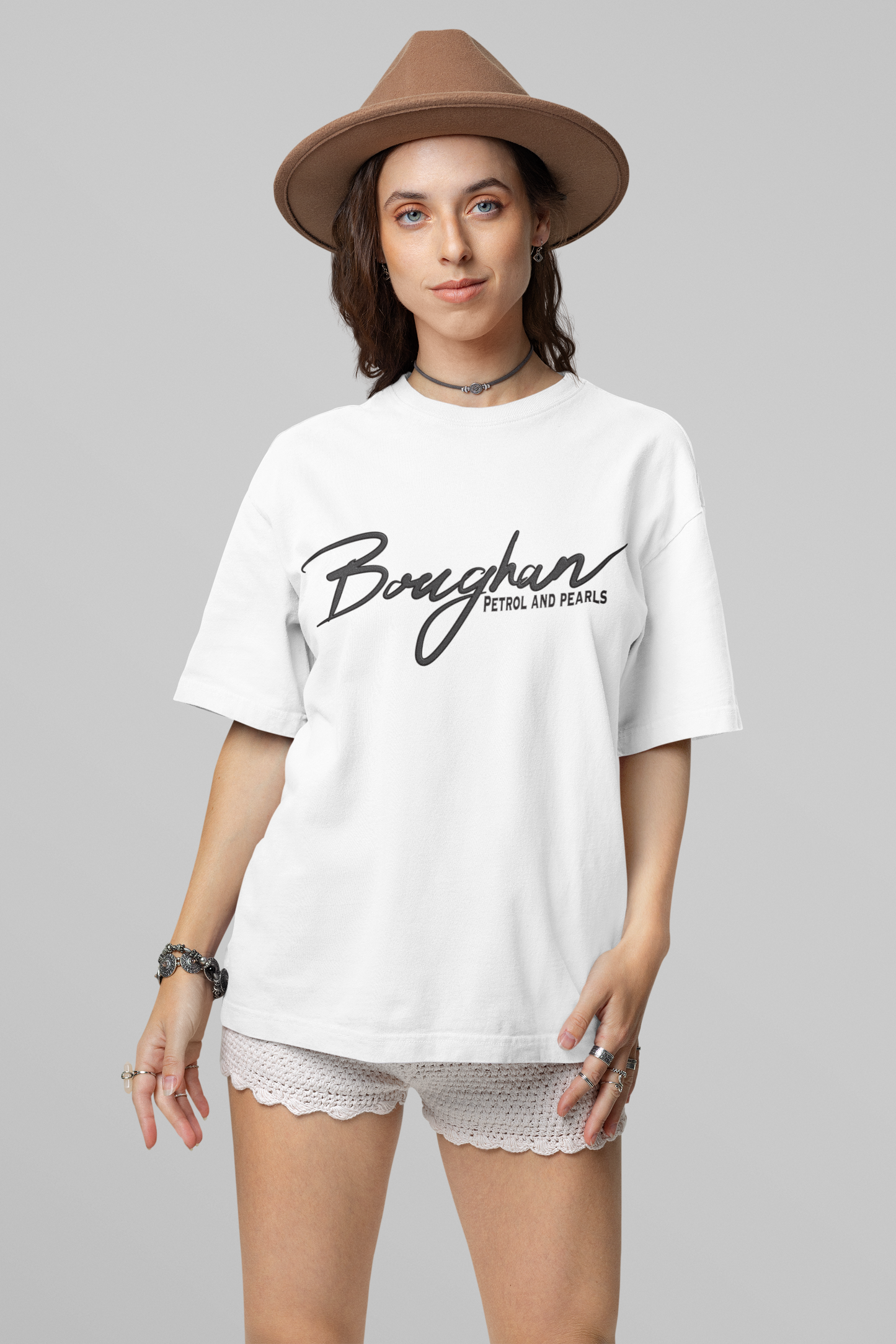 Boughan Petrol and Pearls Women's Maple Tee: Grace Meets Grit