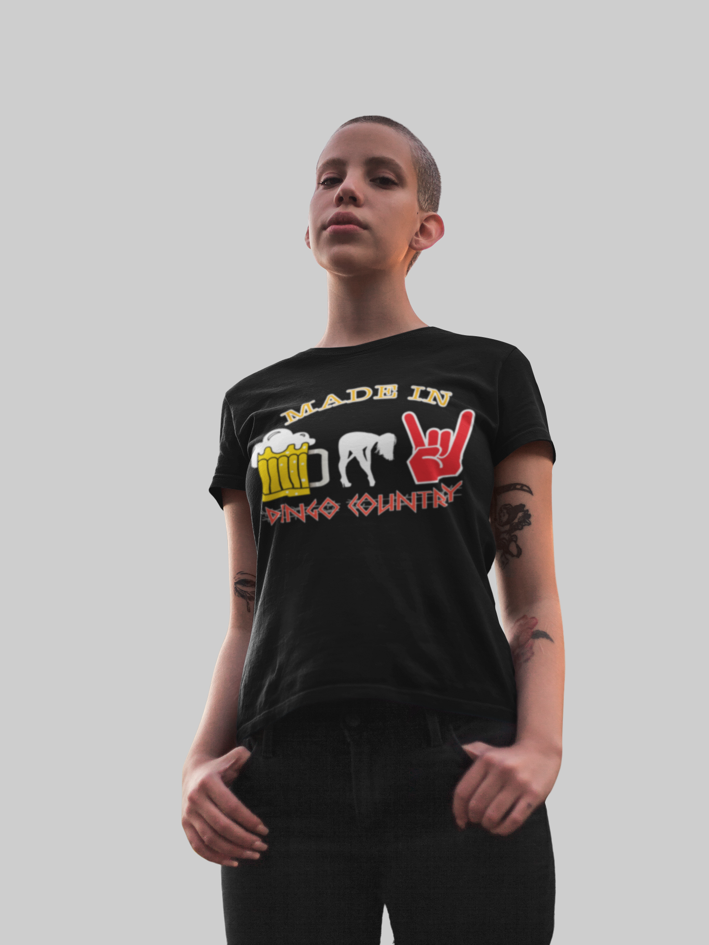 Beers, Babes, and Rock Women's Maple Tee: A Triple Threat of Fun!