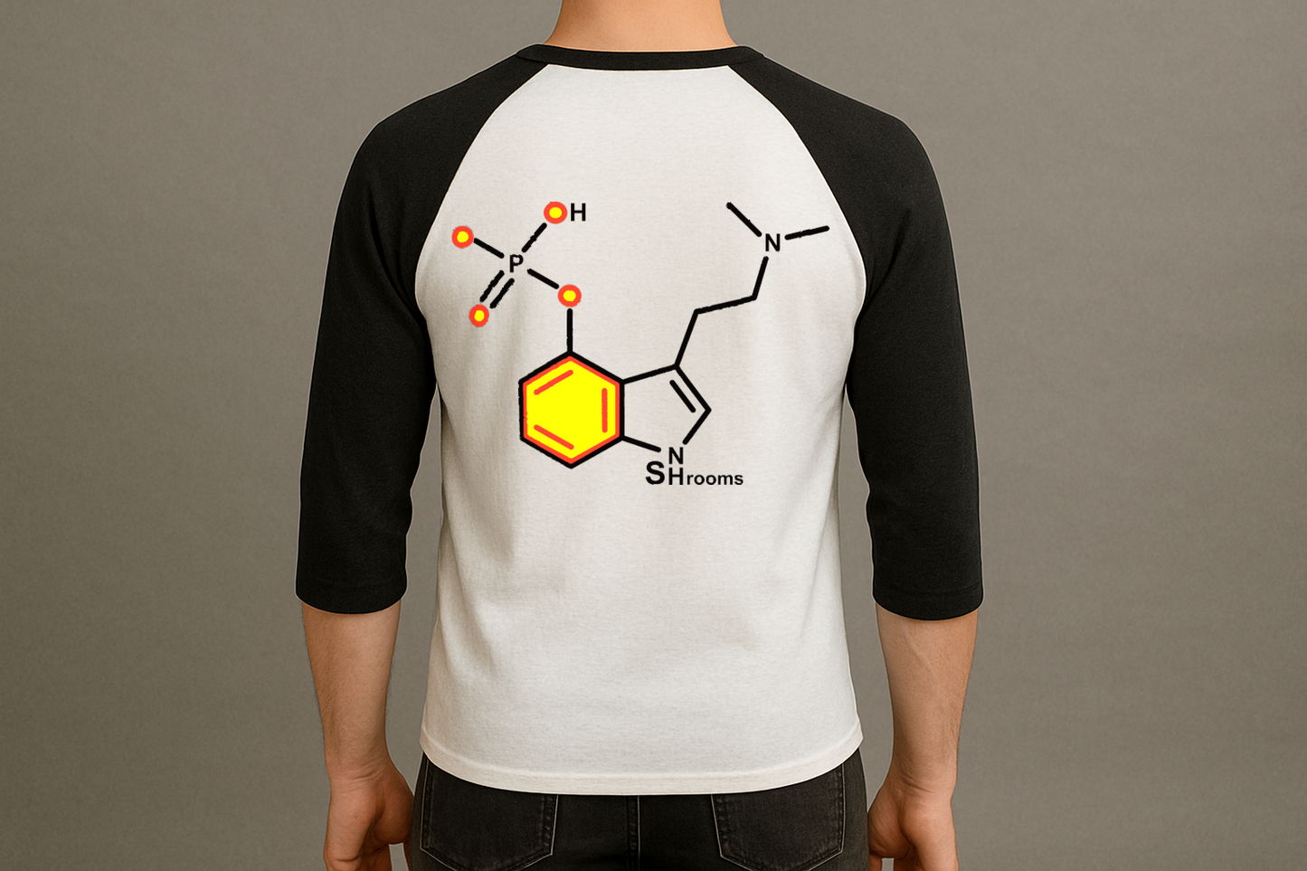 Shrooms Raglan - 3/4 Sleeve T-Shirt Dingo Country