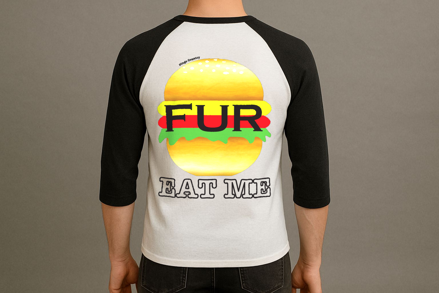 Fur burger Raglan - 3/4 Sleeve T-Shirt | Dingo Country