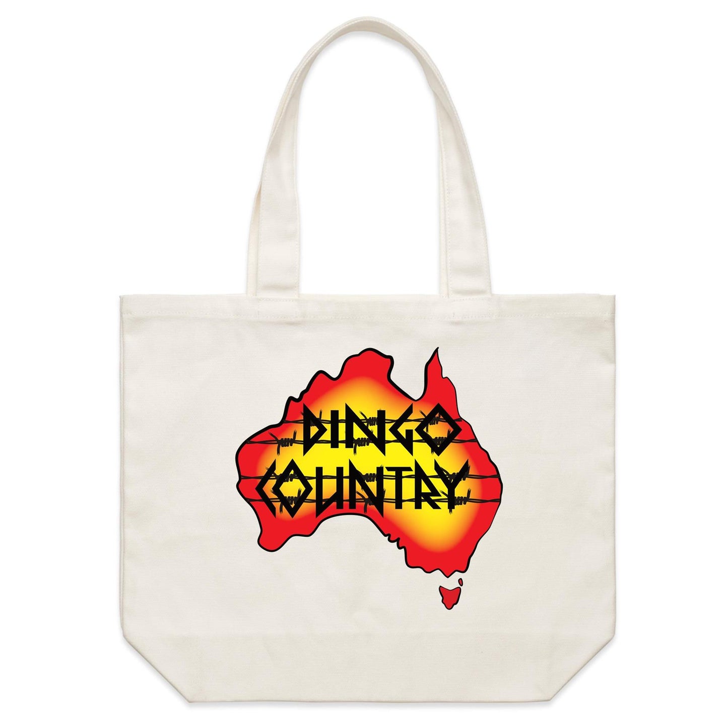 DC Australia map on shoulder canvas tote bag