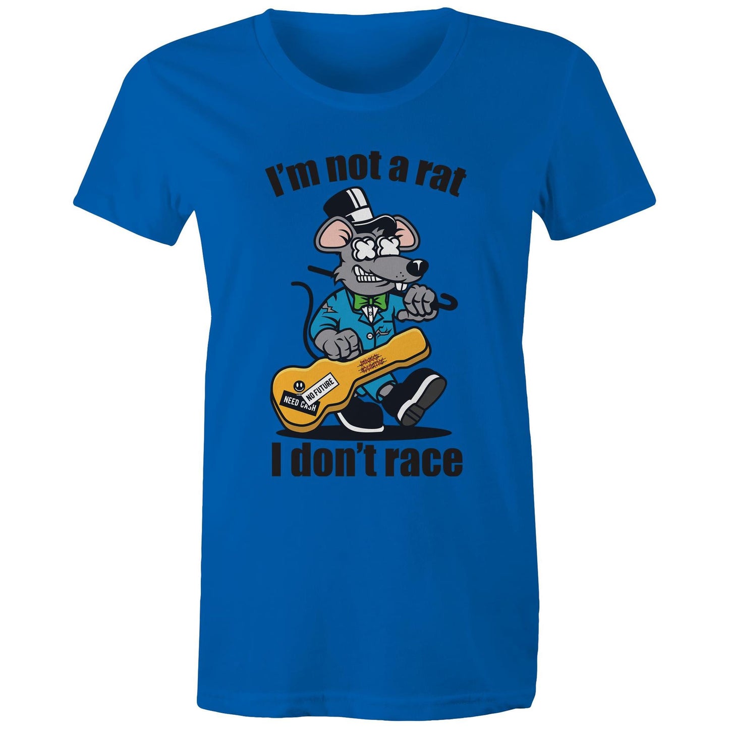 I'm not a rat I don't race - Women's Maple graphic T-shirt | Dingo Country