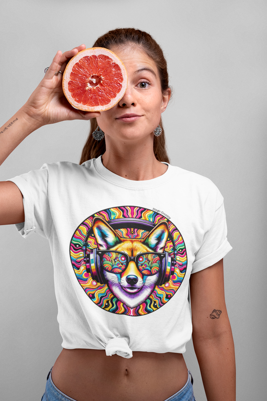 Women's Vibrant Dingo Headphones Tee - Groove with Dingo Country Fashion