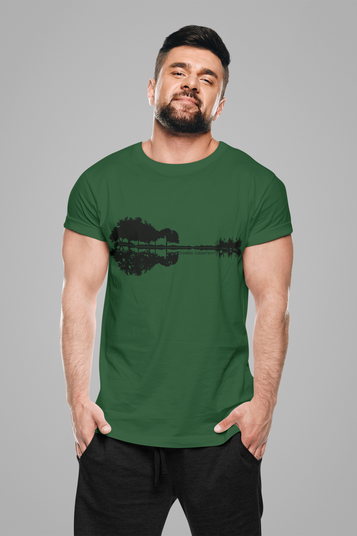 Guitar Reflection – Men’s Graphic T-Shirt | Dingo Country