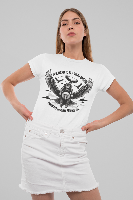 Its hard to fly with eagles - Women's Maple Tee