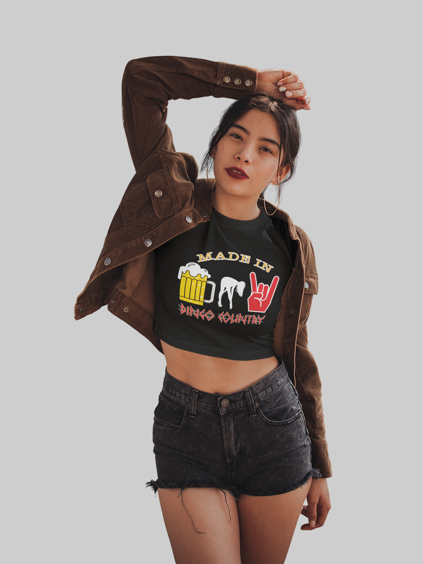 "Made in Dingo Country" Women's Crop Tee: Bold, Brazen, and Unapologetically You