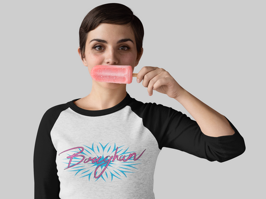 Boughan pink/blue Raglan - 3/4 Sleeve T-Shirt