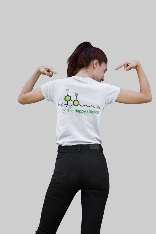 The Happy Choice THC Women's Maple Tee: Subtle, Stylish, and Chill