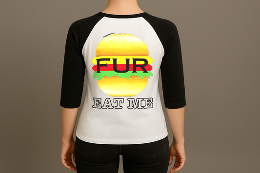 Fur burger Raglan - 3/4 Sleeve T-Shirt