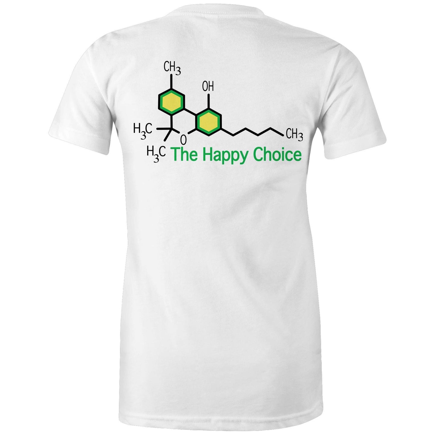 The Happy Choice THC Women's Maple Tee: Subtle, Stylish, and Chill