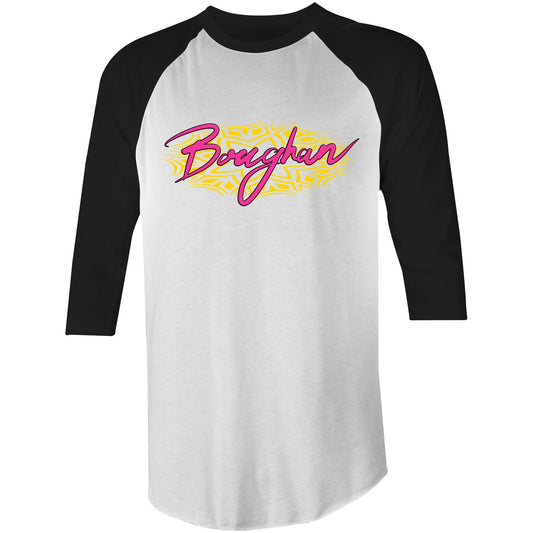 Boughan pink/yellow Raglan - 3/4 Sleeve T-Shirt