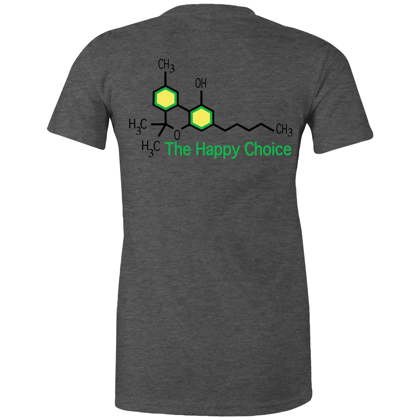 The Happy Choice THC Women's Maple Tee: Subtle, Stylish, and Chill