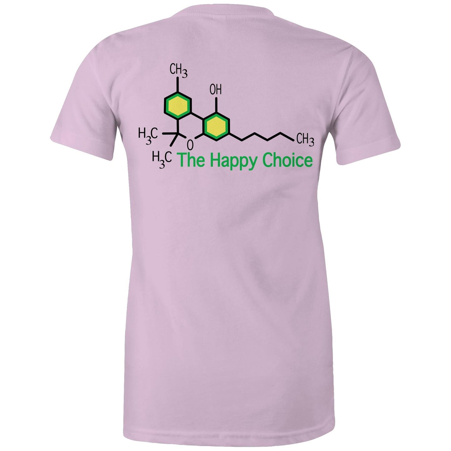 The Happy Choice THC Women's Maple Tee: Subtle, Stylish, and Chill