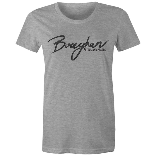 Boughan Petrol and Pearls Women's Maple Tee: Grace Meets Grit