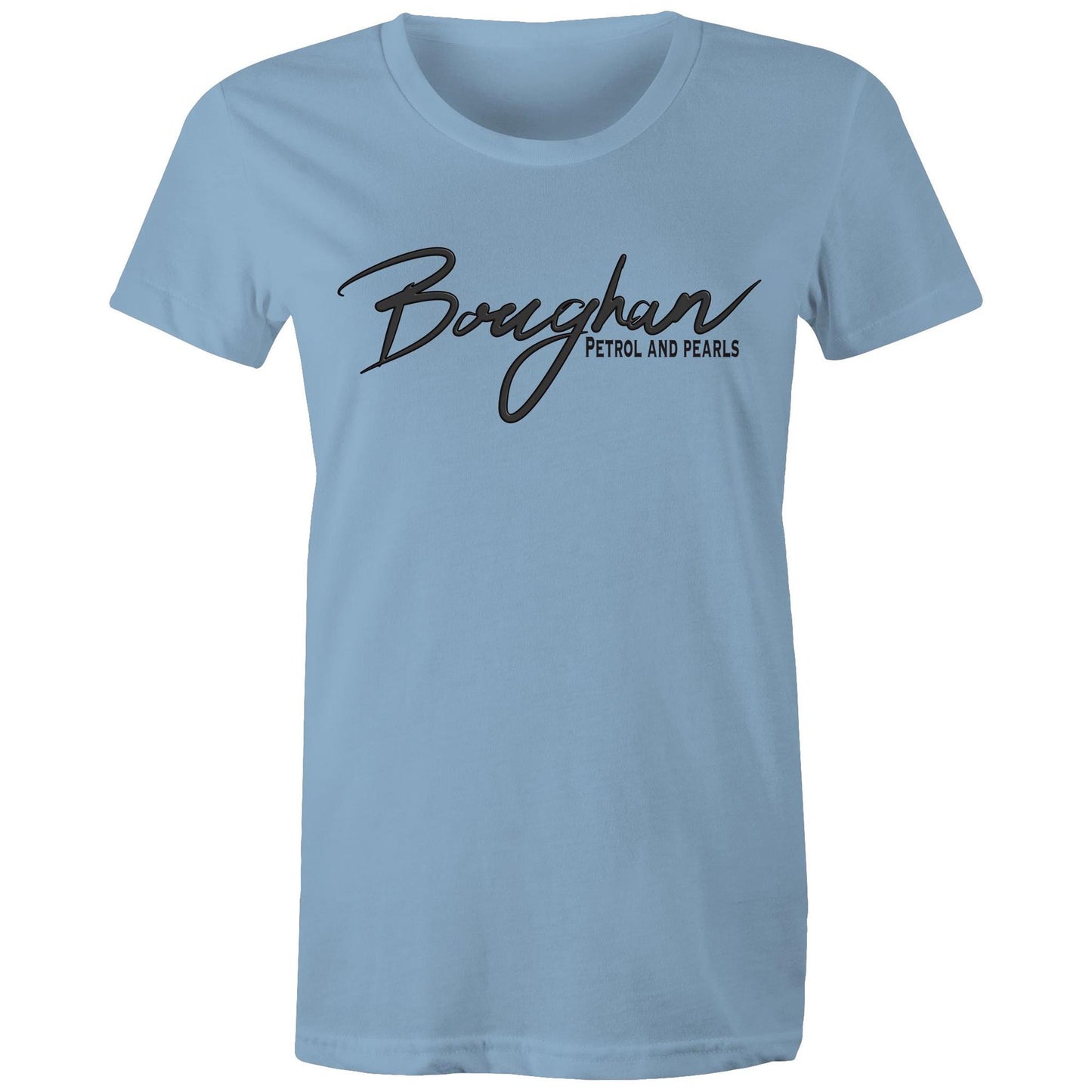 Boughan Petrol and Pearls Women's Maple Tee: Grace Meets Grit