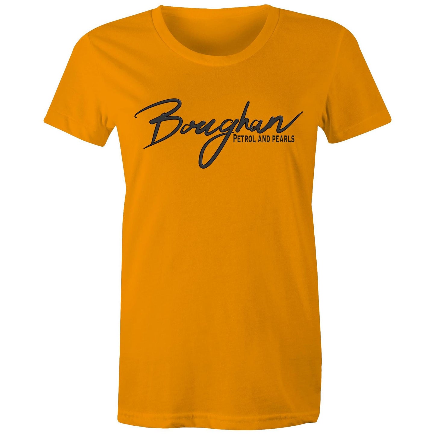 Boughan Petrol and Pearls Women's Maple Tee: Grace Meets Grit