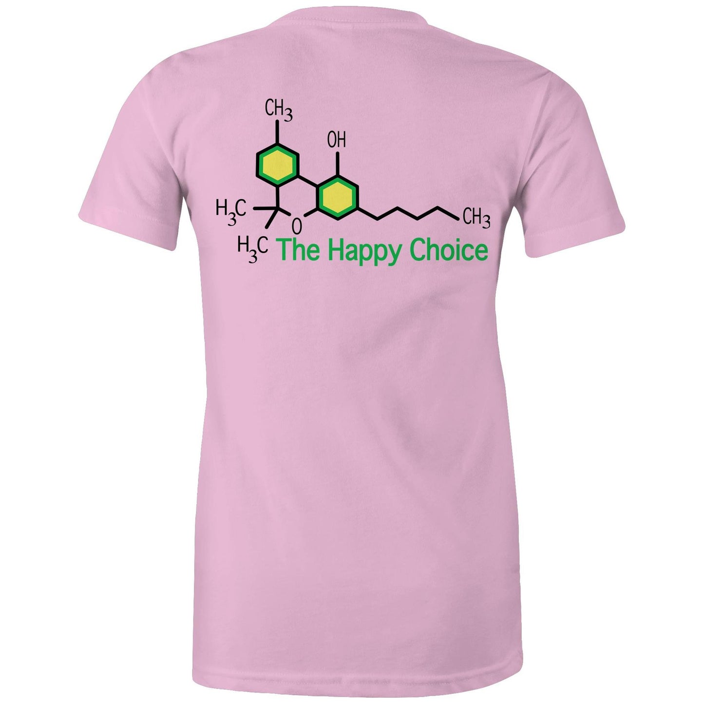 The Happy Choice THC Women's Maple Tee: Subtle, Stylish, and Chill