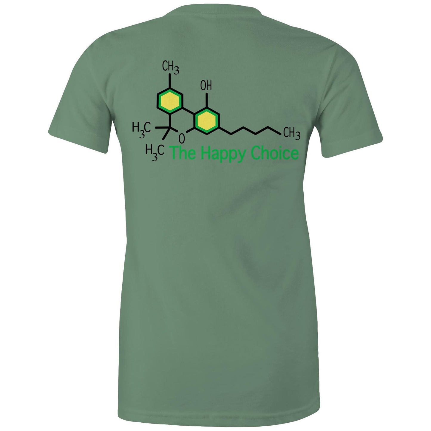 The Happy Choice THC Women's Maple Tee: Subtle, Stylish, and Chill