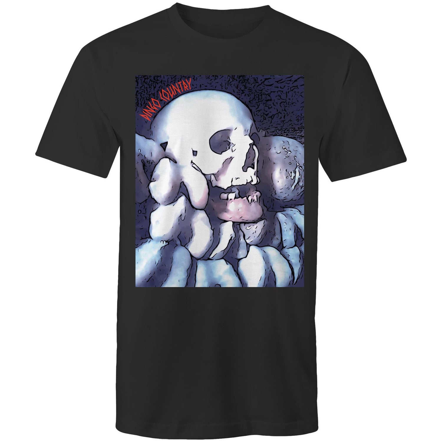 DC Skull- mens t-shirt on black 