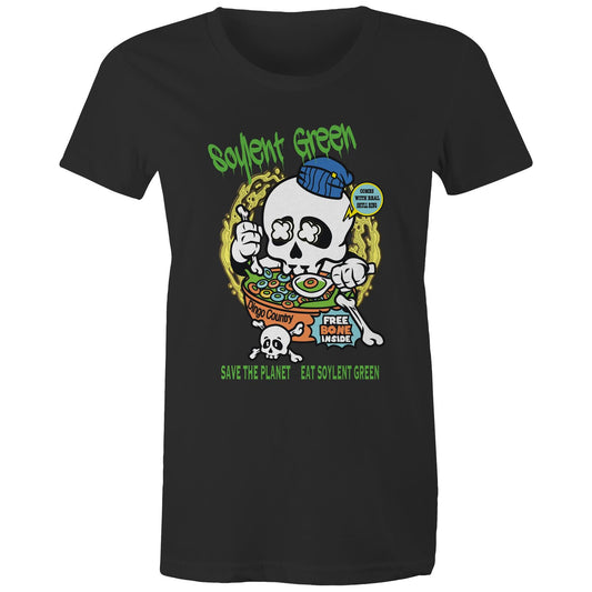 Soylent Green Women's Maple Tee: Eco-Friendly Meets Edgy Humour