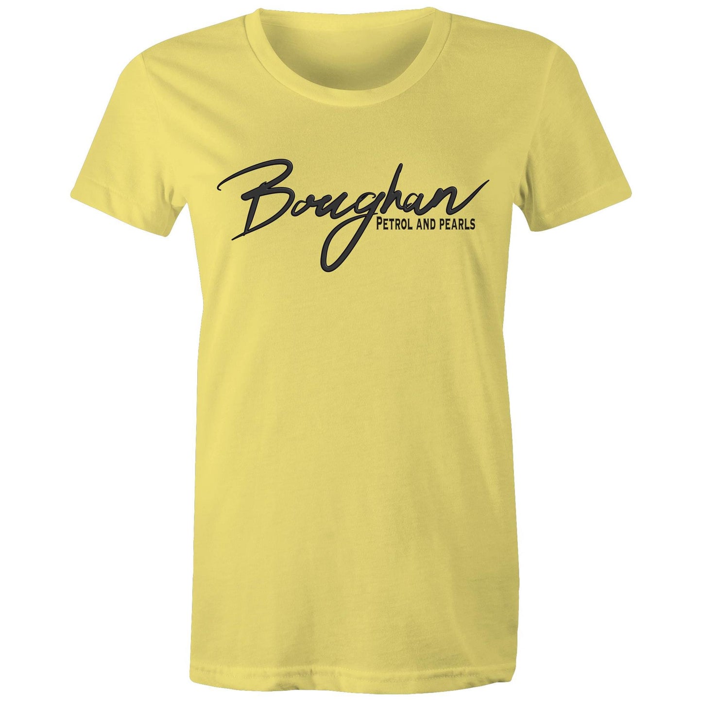 Boughan Petrol and Pearls Women's Maple Tee: Grace Meets Grit